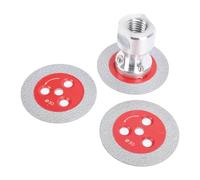 FTVOGUE Lame de Scie Diamantée avec Bride, Paquet de 3 Disques de Coupe Diamantés de 2 Pouces 50 Mm avec Bride Filetée 5/8-11 pour la Coupe Sèche et Humide du Marbre, du Granit, de la