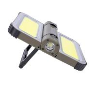 FTVOGUE Lampe de Travail Solaire Rechargeable, Lampe de Camping LED Pliable | Construction étanche en ABS, Batterie de 3 000 MAh avec Charge de Type C et Solaire, Dépliée à 180 ° pour la Réparation de