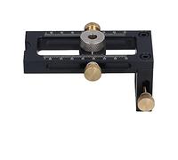 FTVOGUE Localisateur de Perforateur Réglable, Localisateur de Perforateur pour le Travail du Bois en Alliage d'aluminium avec 4 Bagues de Perçage, Kit de Guide de Perçage pour Chevilles à Vis de 13