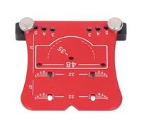FTVOGUE Localisateur de Poinçon de Charnière de 35 Mm, Guide de Perçage de Charnière en Alliage d'aluminium avec 4 Distances de Trous Réglables 3 Mm, 4, 5, 6, échelle et Foret pour Menuisiers de