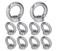 FTVOGUE Lot 10 écrous à oeil de levage inox M4 forme anneau