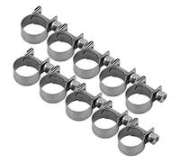 FTVOGUE Lot de 10 Colliers de Serrage en Acier Inoxydable 304, 14-16mm, pour Tuyau de Carburant, Dispositif de Fixation et Étanchéité
