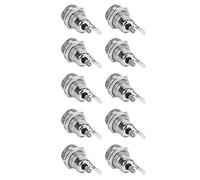 FTVOGUE Lot de 10 Connecteurs de Montage sur Panneau Métallique en Fer DC099 30 V 5 A avec Filetage Femelle pour Réparation d'appareils Ménagers et Câblage de Bricolage