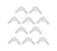 FTVOGUE Lot de 10 Connecteurs de Tuyau coudé en Plastique PE - Raccord d'eau cannelé - Angle de 4,8 Mm - Joint de Tuyau coudé à 90 Degrés pour Tube de Pompe - Raccord de en Silicone (4.8MM)