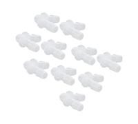 FTVOGUE Lot de 10 Connecteurs de Tuyau coudé en Plastique PE - Raccord d'eau cannelé - Angle de 4,8 Mm - Joint de Tuyau coudé à 90 Degrés pour Tube de Pompe - Raccord de en Silicone (9,5 mm)
