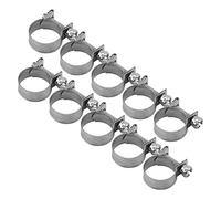 FTVOGUE Lot de 10 mini colliers de serrage en acier inoxydable pour tuyau de carburant (16-18Mm)