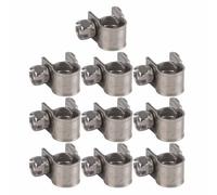 FTVOGUE Lot de 10 Mini Colliers de Serrage en Acier Inoxydable pour Tuyau de Carburant (6-8Mm)