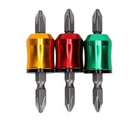 FTVOGUE Lot de 3 Anneaux Magnétiques pour Embouts, Bagues Magnétiques à Dégagement Rapide, 3 Pièces for Vissage et Fixation (Rouge Jaune Vert 65mm Sablé)