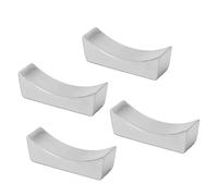 FTVOGUE Lot de 4 Repose-Baguettes en Acier Inoxydable 304, Porte-couverts en Forme de Bateau pour la Vaisselle, Support de Baguettes Stable et Antidérapant avec Lisse pour