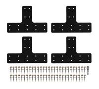 FTVOGUE Lot de 4 Supports de Poteaux en Forme de T, Connecteur de Plaque de