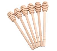 FTVOGUE Lot de 50 Bâtonnets à Miel en Bois Naturel de qualité Alimentaire, Design Ergonomique, Long Manche, Outils de Cuisine pour Arroser le Sirop de Miel (Prenez Honey King Slotting 16CM)