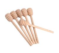 FTVOGUE Lot de 50 Bâtonnets à Miel en Bois Naturel de qualité Alimentaire, Design Ergonomique, Long Manche, Outils de Cuisine pour Arroser le Sirop de Miel (Liuyun fendu 15CM)