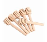 FTVOGUE Lot de 50 Bâtonnets à Miel en Bois Naturel de qualité Alimentaire, Design Ergonomique, Long Manche, Outils de Cuisine pour Arroser le Sirop de Miel (Mini 8CM)