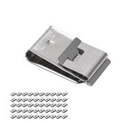FTVOGUE Lot de 50 Clips de Fixation pour Câbles de Panneaux Solaires, Gestion des Câbles électriques, Pinces pour Photovoltaïques, Clips en Acier Inoxydable 304, Dos barbelé,