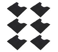 FTVOGUE Lot de 6 Tapis de Toilette Gris foncé Lavable et Réutilisable, Tapis d'entraînement en Pot, Protecteur de Sol en Feutre de Caoutchouc pour Usage Domestique et Commercial (Forme en U)