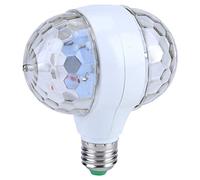 FTVOGUE Lumière de Scène Disco LED E27 RVB, Lampe à Ampoule Boule à Effet de Fête Rotative à 2 Têtes avec Mode Flash Stroboscopique pour les Clubs, les Mariages KTV et L'éclairage (Prise UE)