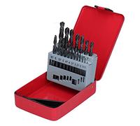 FTVOGUE M35 HSS Foret Hélicoïdal Set, 19 Pièces pour Métal Bois Plastique | Tranchant en alliage de cobalt, pointe fendue à 135°, cannelures à débris en forme de U, étui de rangement rouge intégré