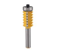 FTVOGUE Mèche de Routeur à Joint de Doigt 45, Mèche de Routeur à Joint de Colle en Acier, Tige de 8 Mm, Coupe Multi-dents Anti-rebond pour le Travail du Bois, Fraisage de Tenons à Mortaise et (8*24mm)