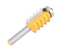 FTVOGUE Mèche de Routeur à Joint de Doigt 45, Mèche de Routeur à Joint de Colle en Acier, Tige de 8 Mm, Coupe Multi-dents Anti-rebond pour le Travail du Bois, Fraisage de Tenons à Mortaise et (8*30mm)