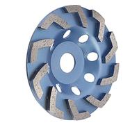 FTVOGUE Meule Diamantée Bleue, 125 Mm, 10 L, Dents pour Meuleuse d'angle, Particules de Diamant de Haute qualité, Alésage de 22,5 Mm, pour Béton, Pierre, Ciment, Ponçage de Sol