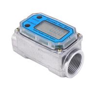 FTVOGUE Mini Débitmètre Compteur de Carburant Numérique 1 Pouce NPT 10 à 200 L Min écran Haute Résolution Conception Modulaire Installation Facile pour les Systèmes de Transfert d' Kérosène (Bleu