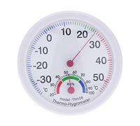 FTVOGUE Mini Thermomètre Analogique D'intérieur, Compteur d'humidité de | Corps en Plastique Blanc, Cadran Facile à Lire, Plage d'humidité de 20 % à 100 % HR, Idéal pour la de la