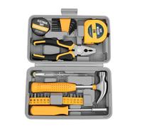 FTVOGUE Mini Trousse à Outils Ménagers avec Boîte de Rangement, Jaune