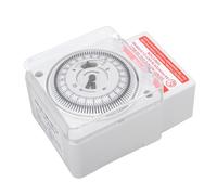 FTVOGUE Minuterie Mécanique, Interrupteur Horaire 24 Heures Ignifuge PC, Moteur à Quartz 16 A Intervalle de 15 Minutes avec Couvercle Transparent, pour Sous-station Industrielle et Centre Commercial