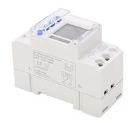 FTVOGUE Minuterie Numérique ABS Programmable, 85 à 265 V CA, 16 A, Rétroéclairage LCD, 96 Programmes Marche/arrêt, Contrôle 24 Heures sur Rail DIN, pour la Maison, le Bureau, l'éclairage de Pompe