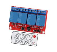 FTVOGUE Module de Relais de Réception à 4 Canaux Ensemble de Commutateurs de Télécommande Infrarouge 4CH avec Télécommande de Batterie Incluse pour les Projets de Bricolage Domotique (24V)