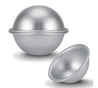 FTVOGUE Moule à Gâteau Hémisphère en Aluminium, Moule à Gâteau en Forme de Dôme en Aluminium de 8 Cm, Antiadhésif, Demi-sphère sans Couture pour la Cuisson de Pudding, de Gelée, de Mini Desserts