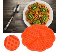 FTVOGUE Moule à Gaufres en Silicone, Moule à Gâteau, Muffin, Chocolat, Antiadhésif, Réutilisable, Four à -ondes, Lavable au Lave-vaisselle, pour la Cuisson du Petit Déjeuner, (En forme de cœur)