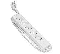 FTVOGUE Multiprise Extérieure PC PVC Câble d'extension à Prises Multiples 10A 2200W Prise de Contact de Protection pour Patio Jardin Atelier Camping Usage Domestique (SF008-5)