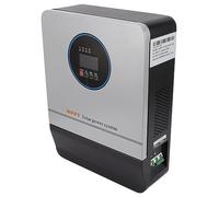 FTVOGUE Onduleur de Contrôleur de Charge Solaire MPPT 24 V, Onduleur Hybride Solaire en Alliage d'aluminium ABS 1000 W avec Onde Sinusoïdale Pure, Sortie 110 V 220 AC pour Une Utilisation Hors