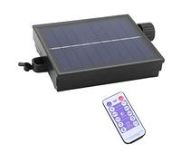 FTVOGUE Panneau de Contrôle de Boîte de Commande de Lumière Solaire avec Télécommande, Minuterie 8 Modes, 4 Niveaux de luminosité, étanche IP65 pour 100 200 Lumières Solaires à LED, (Sortie Pression