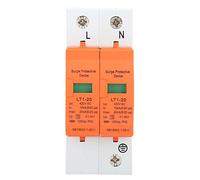 FTVOGUE Parafoudre pour Maison, 2P 20kA 420V AC, Parasurtenseur Basse | Coque en PC Ignifuge, Réponse ≤25ns, Protection contre la Foudre Niveau C/D, Montage sur Rail DIN, Assemblage démontable.