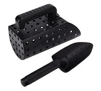 FTVOGUE Pelle de Détecteur de Métaux de 29,2 Cm Pelle à Sable ABS avec Tamis pour l'échantillonnage de Métaux et de Minéraux Poignée Antidérapante Ensemble de 4 Pièces pour la Chasse au Trésor et la