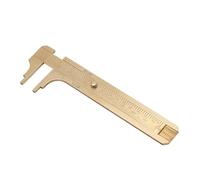 FTVOGUE Pied à coulisse en laiton - Outil de mesure - Mini règle de poche - Double échelles mm/pouce (100 mm)