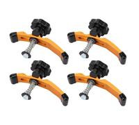 FTVOGUE Pinces de Maintien en T pour Plaque de Presse en Alliage d'aluminium, 4 Pièces avec Coussinets en Caoutchouc, capacité de 3 Pouces, Ensemble de Pinces Réglables pour Routeur CNC, Perceuse,