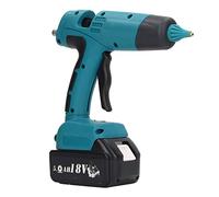 FTVOGUE Pistolet à Colle Thermofusible sans Fil, Outil à Colle Chaude 60 W, Chauffage Rapide avec Buse en Métal, Convient pour Batterie 18 V Série B pour Bricolage, Réparation Artisanale, Rénovation