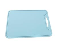 FTVOGUE Planche à Découper en Silicone, Lot de 3 Planches à Découper Flexibles, Lavables au Lave-vaisselle, Résistantes à la Chaleur, BPA, avec Rainure à Jus, Trou de Crochet (BLUE)