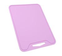 FTVOGUE Planche à Découper en Silicone, Lot de 3 Planches à Découper Flexibles, Lavables au Lave-vaisselle, Résistantes à la Chaleur, BPA, avec Rainure à Jus, Trou de Crochet (PURPLE)