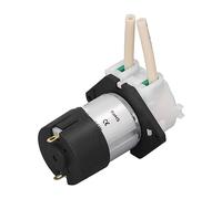FTVOGUE Pompe Péristaltique 12 V Mini Pompe Doseuse de Liquide à Moteur brossé DC, Tube BPT, Auto-amorçante 90 Ml par Minute 5 W, Trois Rouleaux à Faible Pulsation pour le Transfert Chimique (12V)