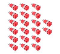 FTVOGUE Prise Banane 20Pcs ABS Laiton Nickelé 4mm Prise Banane 31,5mm Accessoires de Test Électrique pour Fils Multimètre Câblage de Banc de Test (rouge)