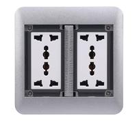 FTVOGUE Prise de Sol Intégrée, Prise Encastrée en Alliage d'aluminium, 4 Prises Multifonctions à 3 Broches, 4000W pour Cuisine et Bureau