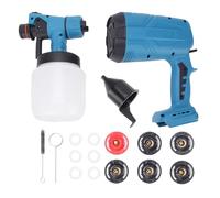 FTVOGUE Pulvérisateur de Peinture sans Fil, Pistolet de Pulvérisation de Peinture électrique Portatif avec Moteur en Cuivre de 200 W, Réservoir de 800 ML, 6 Buses 3 Modèles, pour Murs, Portes, (6