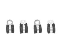 FTVOGUE R-Style Collier de Câble en Acier 304, Tube de 12 Mm avec Coussin | Support de montage amovible, paquet de 20 pièces, poignée rembourrée isolée, amortissement des vibrations, câblage