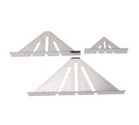 FTVOGUE Règle Carrée à Onglet, 3 Pièces en Acier Inoxydable 45 90 22,5