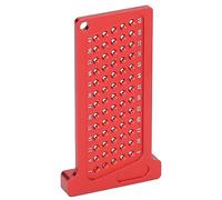 FTVOGUE Règle de Positionnement des Trous pour le Travail du Bois, Jauge de Traçage des Trous, Jauge de Marqueur de Poche en Alliage D'aluminium de 65 Mm avec Usinage CNC pour les