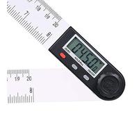 FTVOGUE Règle de Recherche d'angle de Rapporteur Numérique, Règle d'angle LCD ABS 0 à 200 Mm, Résolution de 360 Degrés à 0,05 Degrés, Outil de Mesure de Longueur 2 en 1 pour l'entretien des